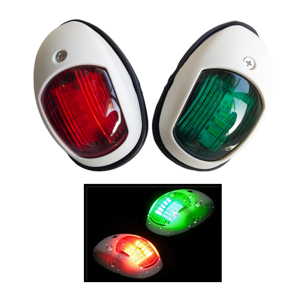 Running Gear Boat - 1 Pair Red Green 12V Running