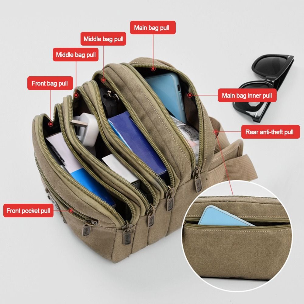 Useful Canvas Waist Bags Multi - Running Gear Organizer review and price