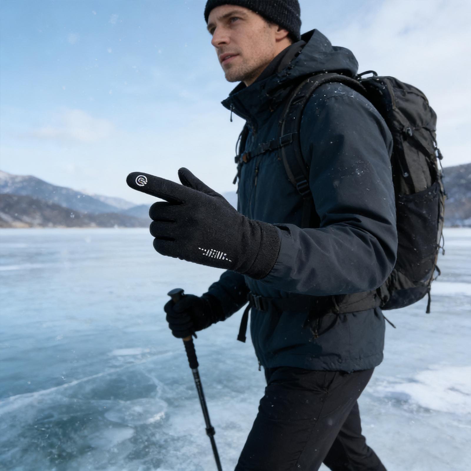 Warm Cycling Gloves Full Finge - Running Gear In Snow review and price
